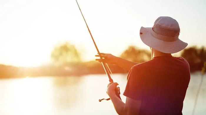 a man fishing