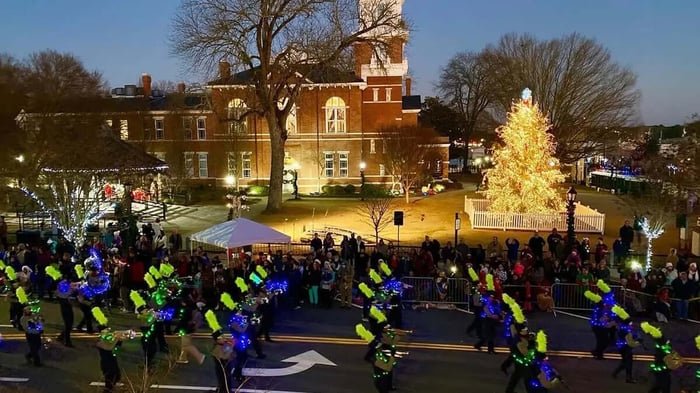 a parade in Lawrenceville, GA