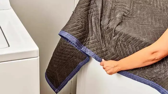 wrapping a washer and dryer for storage
