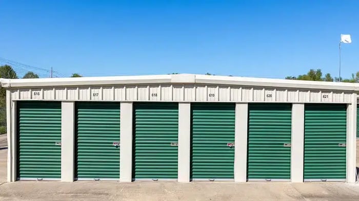 Storage units at Mini Mall Storage facility
