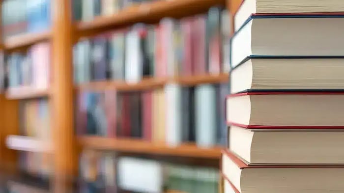 Textbooks in a library