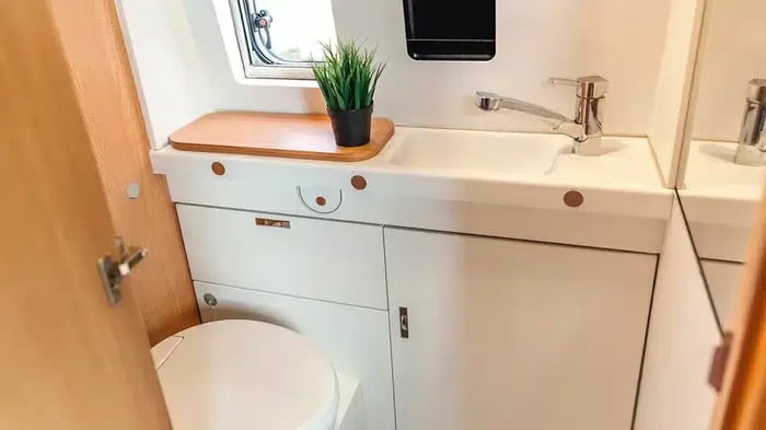 relaxing RV bathroom