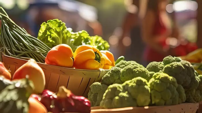 vegetables at the Olive Branch Farmer's Market