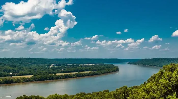 The Ohio River in Proctor Ville, Ohio