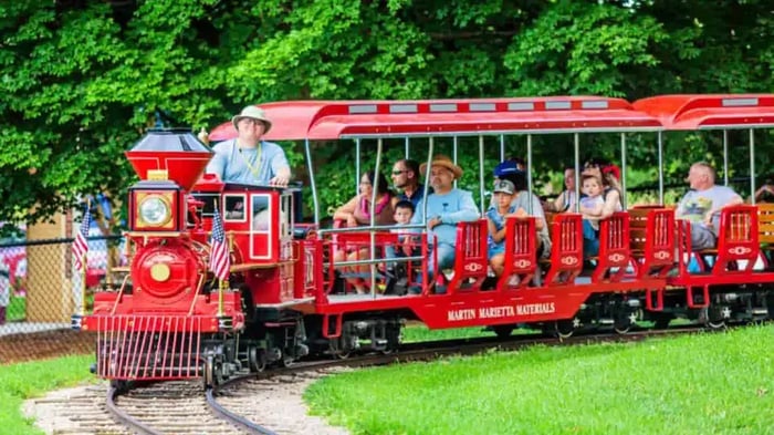 A train ride through Village Park in Kannapolis, NC. This is close to Mini Mall Storage