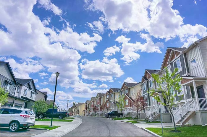 street view of a Calgary neighborhood