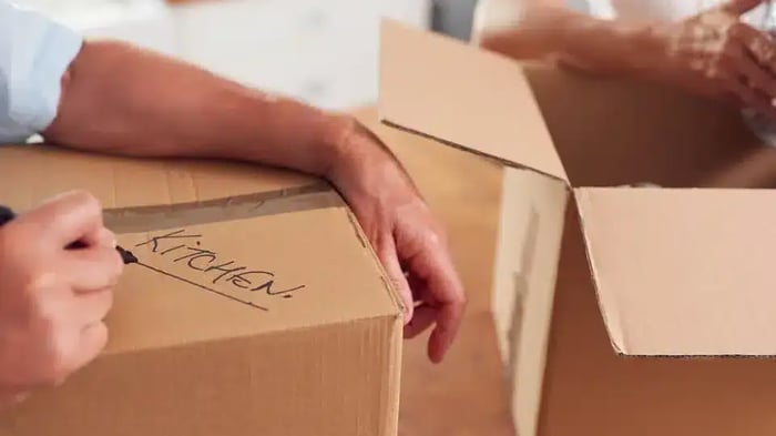 labeled moving boxes